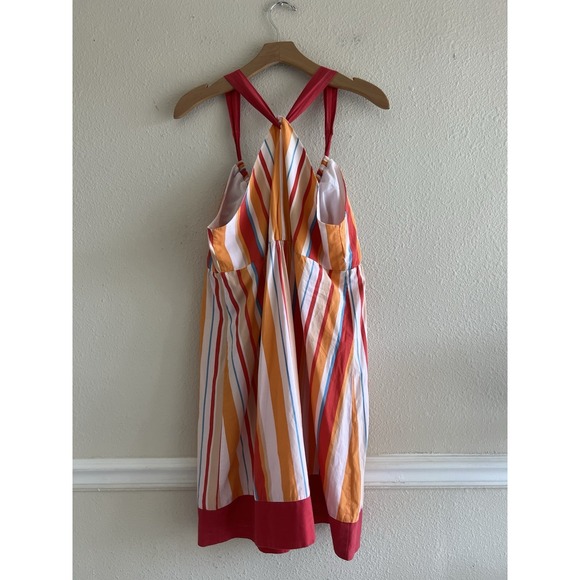Vintage Johnny Martin Y2K Multicolor Striped Babydoll Dress Size 9 Jr. Hippie - Picture 3 of 12